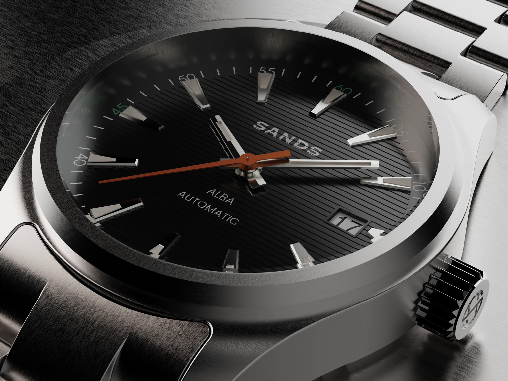 Matte black, sharp legibility